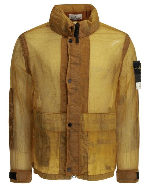 Men's Green Waterproof Nylon Mesh Jacket
