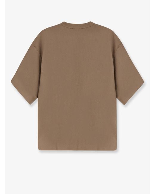 Hevò Natural Ripalta Linen And Viscose Blend T-Shirt for men