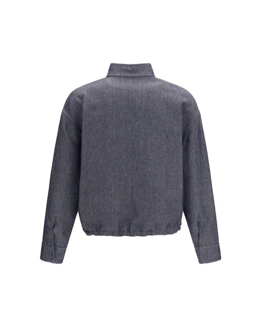 Fendi Blue Reversible Denim Jacket for men