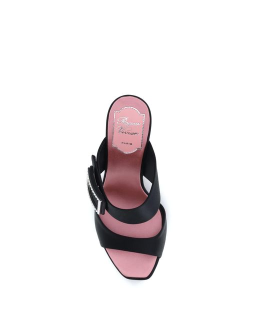 Roger Vivier White Trompette Mules Sandals