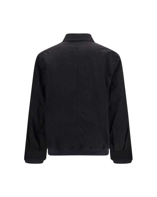 Sacai Black Nylon Ripstop Twill Bomber Jacket for men