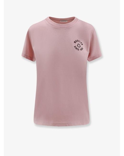 Moncler Pink Organic Cotton T-Shirt