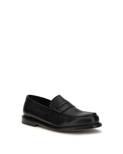 Premiata Black Leather Loafers for men