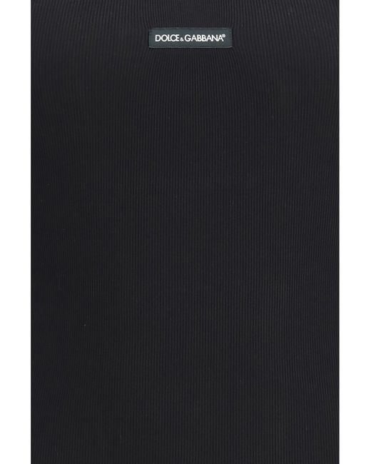 Dolce & Gabbana Black Dolce & Gabbana Cotton Printed Tank Top for men