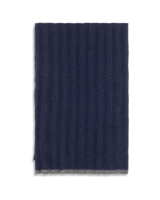 Brunello Cucinelli Blue Cashmere Scarf for men