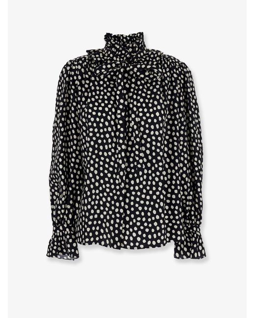 Women's Black Silk Shirt
