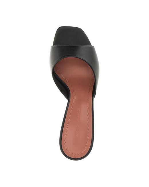 AMINA MUADDI Black 'Lupita' Nappa Leather Slippers 36