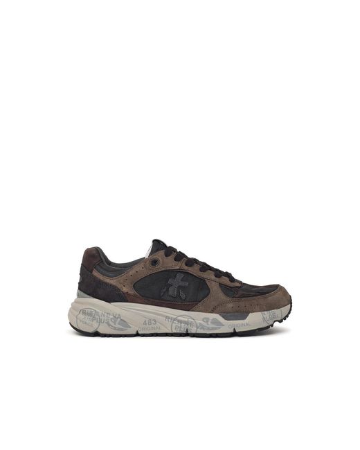 Premiata Black 'Mase25 8421' Suede Blend Sneakers for men