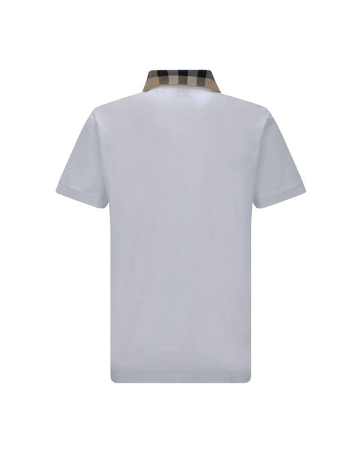 Burberry Gray Cody Cotton Polo Shirt for men