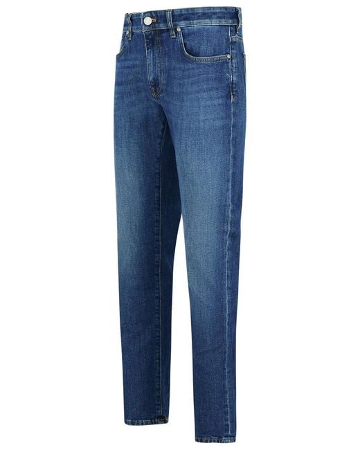 Pt05 Blue Slim Light Cotton Jeans for men