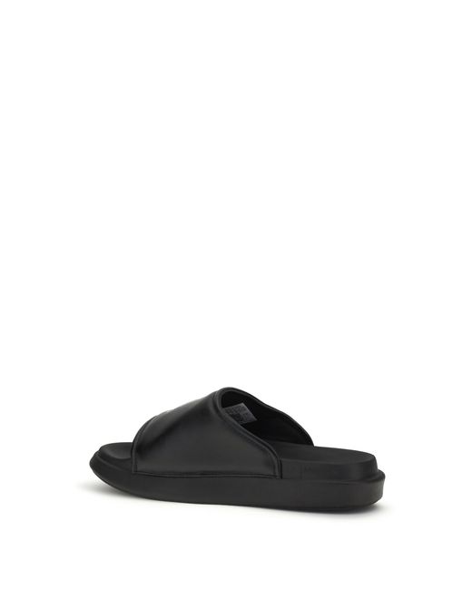 Y-3 Black Logo Slide Sandals for men