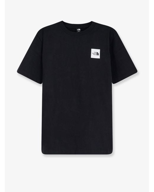 The North Face Black Cotton T-Shirt Logo On The Front for men