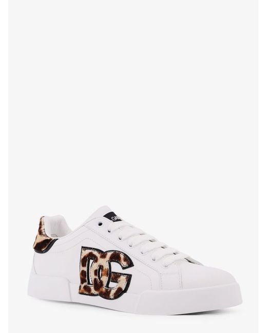 Dolce & Gabbana White Portofino Sports Shoes