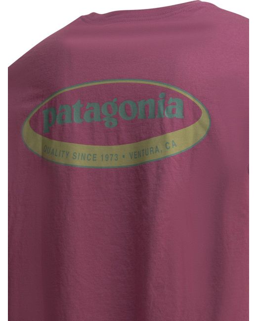 Patagonia Purple '95 Oval Logo" Crew-Neck T-Shirt for men