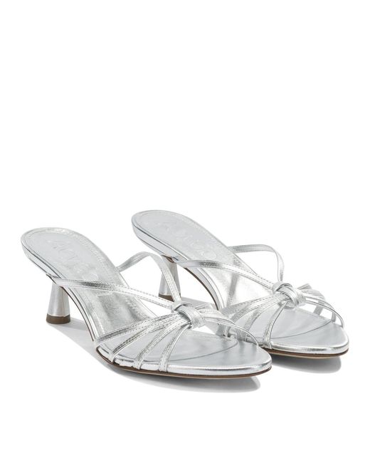 Aeyde White "Abby 550Mm" Heeled Sandals