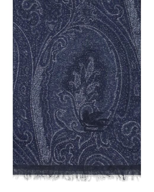 Etro Blue Scarves for men