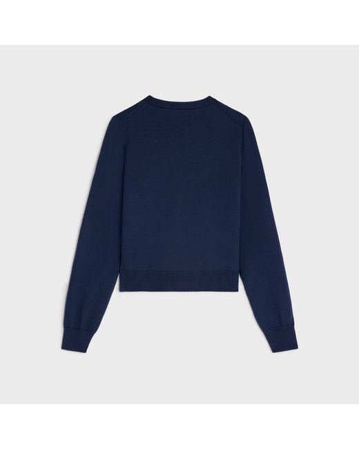 Céline Blue Wool Cardigan