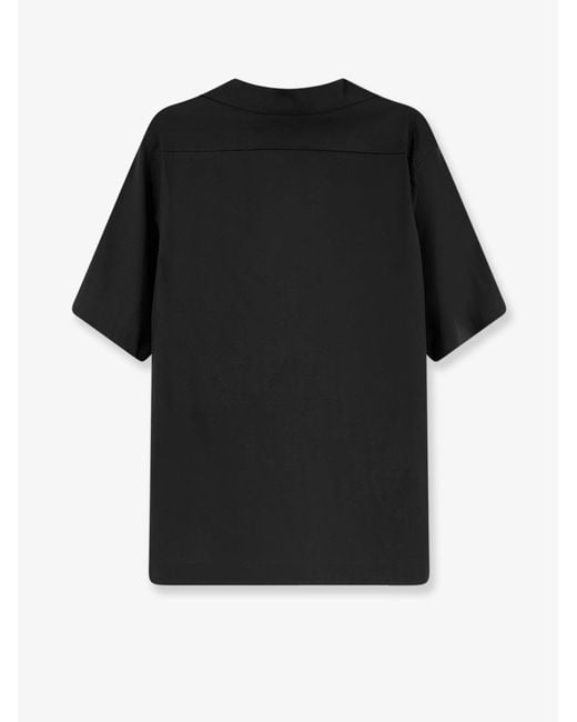 Hevò Black Linen And Viscose Blend Shirt for men
