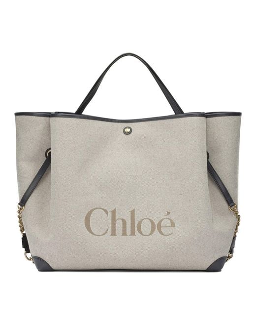 Chloé Natural "Clover" Large Shoulder Bag