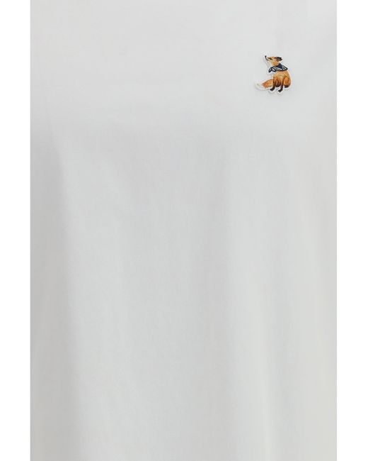 Maison Kitsuné White Cotton T-Shirt Dreaming Fox for men