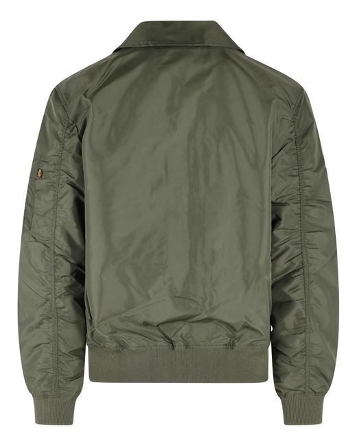 Alpha Industries Green Cwu Nylon Jacket for men