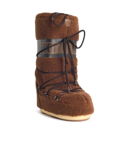 Moonboot Brown Faux Fur Boot