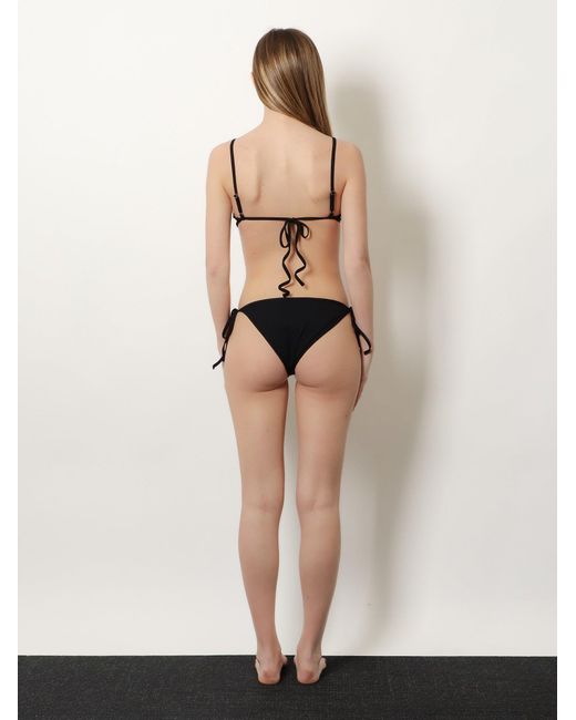 Totême Black Scoop Nylon Bikini Bottom