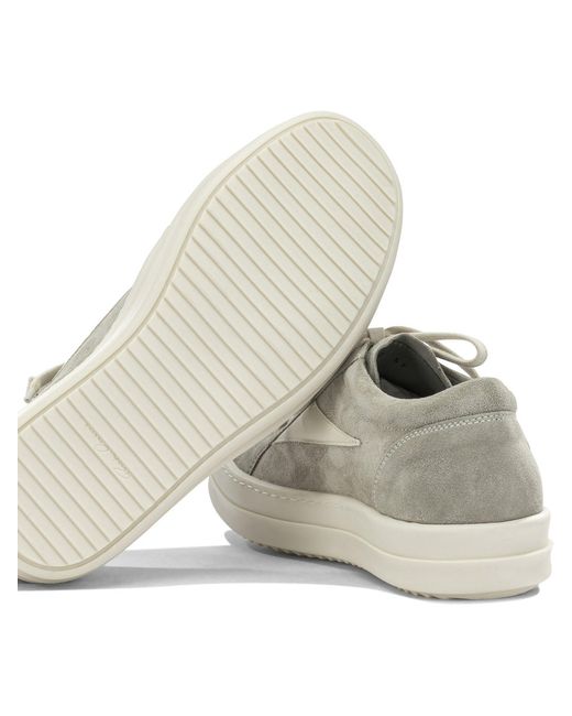 Rick Owens White "Vintage Sneaks" Low-Top Sneakers