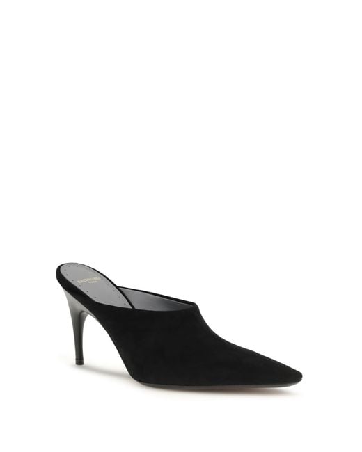Balenciaga Black Duchesse Suede Mule