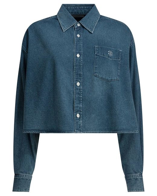 Women's Blue Cotton Shirt