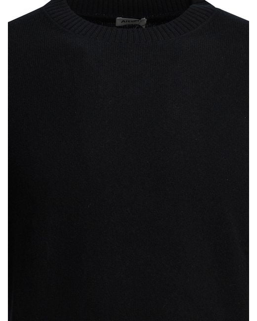 Altum Black Cashmere Crew-Neck Sweater for men