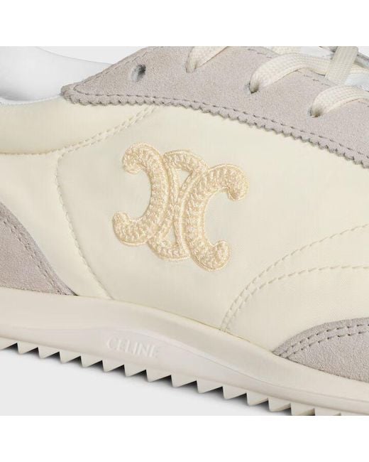 Céline White "Racer" Sneakers