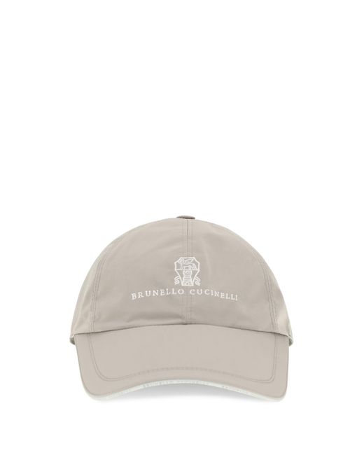 Men's White Baseball Cap Laminated Nylon