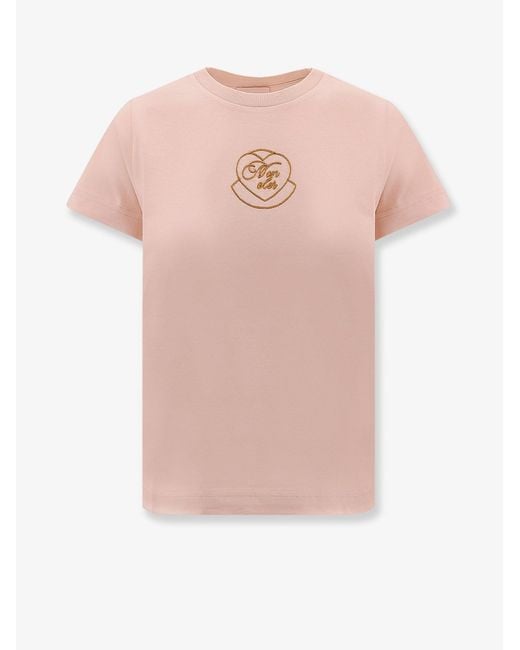 Moncler Pink Biologic Cotton T-Shirt