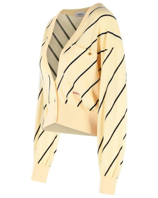 Versace Natural Wool Cardigan