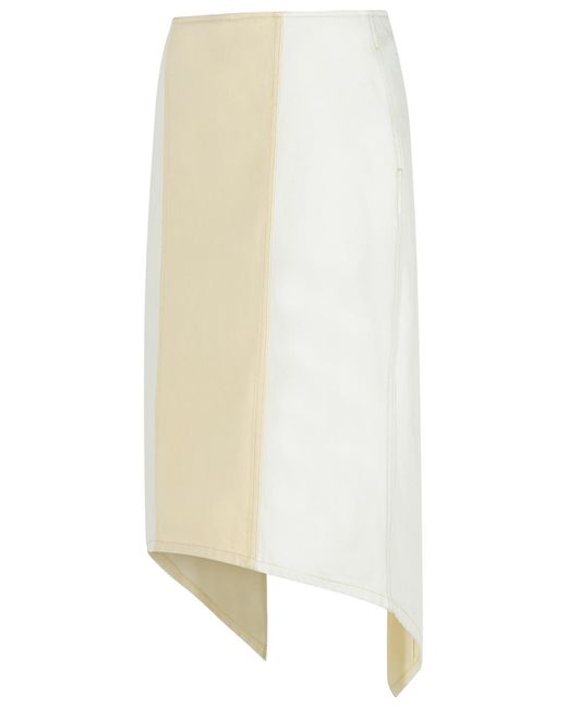 J.W. Anderson White Layered' Cotton Skirt