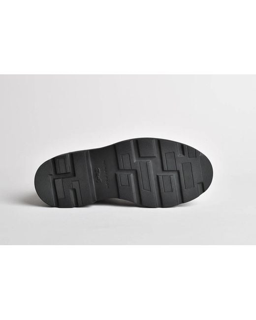 Henderson Black Leather Ankle Boots for men