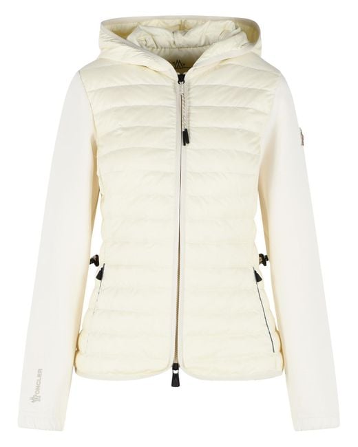 Moncler Natural Padded Hoodie With Zip