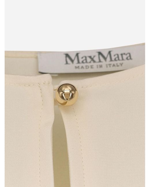 Max Mara White Mxpmitico Stretch Silk Shirt