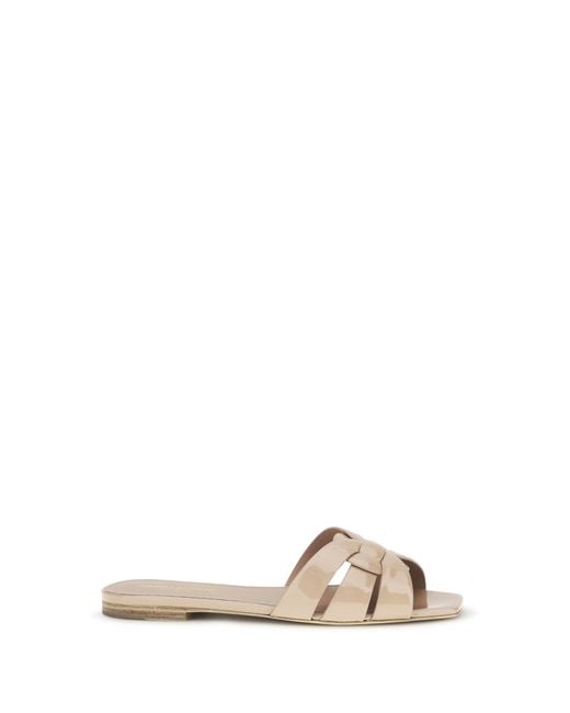 Saint Laurent Multicolor Tribute Patent Leather Sandals