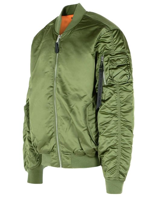 Alpha Industries Green Ma-1 Uv Bomber Jacket for men
