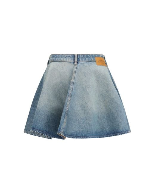 Ganni Blue Denim Miniskirt