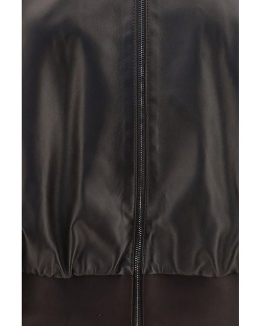 Gucci Black Soft Nappa Bomber Jacket