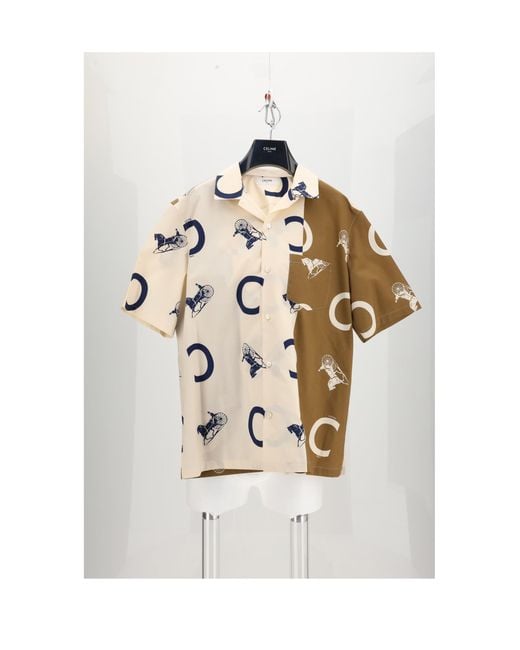 Céline White Bowling Shirt for men
