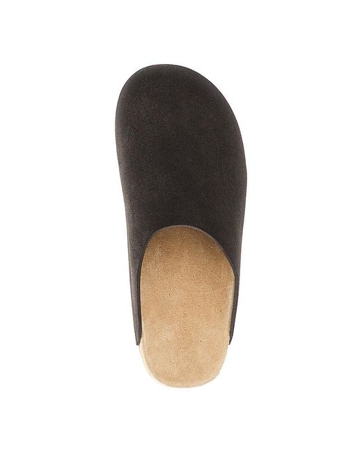 The Row Brown 'Hudson Two' Suede Leather Mules