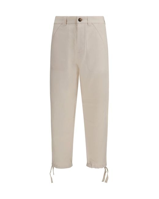 Brunello Cucinelli Natural Linen Pants for men