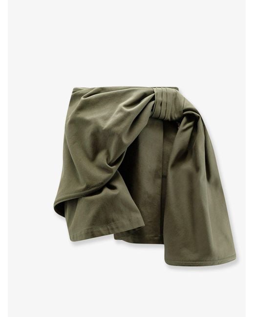 Dior Green Dior Canvas Mini Skirt With Maxi Bow