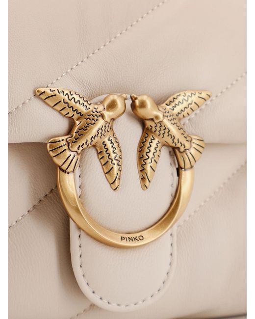 Pinko Natural Love Puff Mini Quilted Crossbody Bag