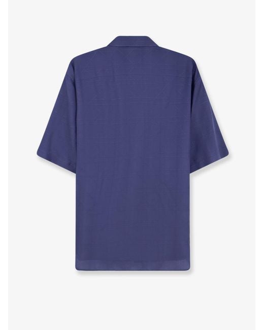 Dior Blue Dior Cannage Silk And Lyocell Shirt for men