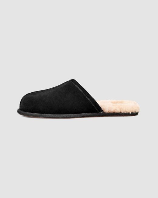 Ugg Black Scuff Leather Loafers for men